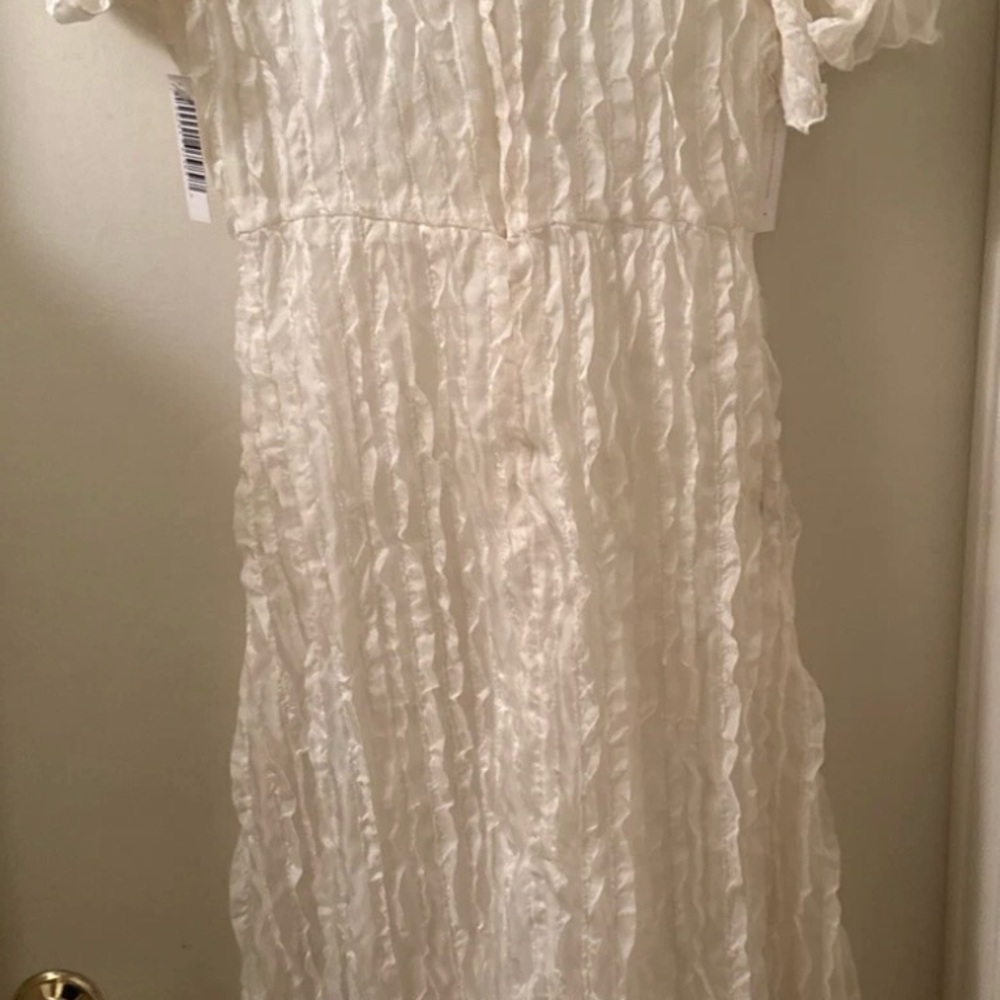 Lisa Says Gah Women's Isabelle Ruffle White Dress - Picture 5 of 8